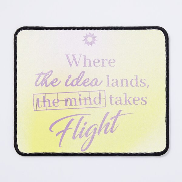 Item preview, WHERE THE IDEA LANDS, THE MIND TAKES FLIGHT-YELLOW designed and sold by LIS AND MELIVERSO.
