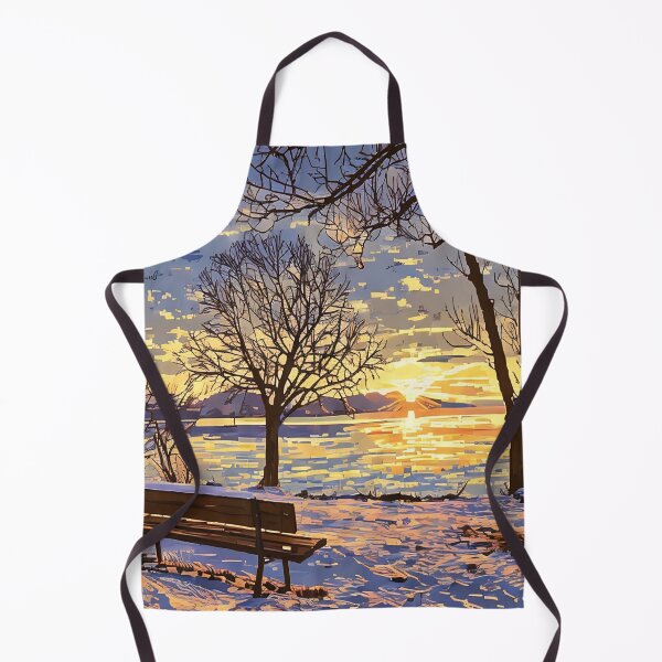 Item preview, Frozen Lake with Bench designed and sold by tomorrowsart.