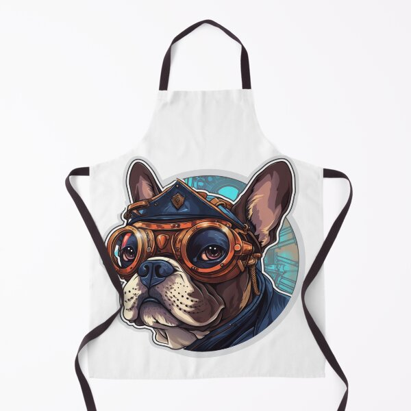 Item preview, Steampunk Bulldog Pilot Sticker designed and sold by RBCreates.