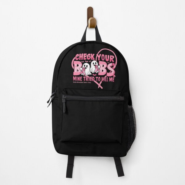 Item preview, Check Your Boobs – Funny Pink Ghost Breast Cancer Awareness Design | Halloween Humor, Survivor Support Gift designed and sold by HotaruArt.