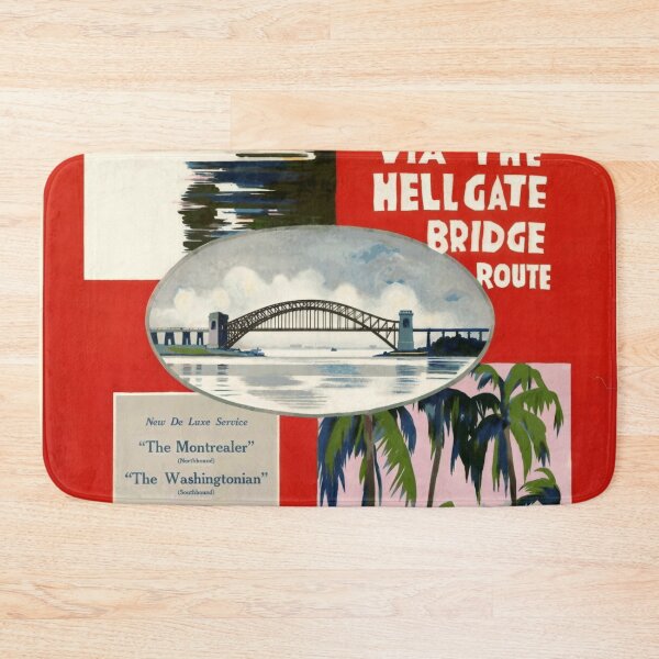 Item preview, Vintage Travel Poster | New York New Haven & Hartford Railroad | From Pines to Palms | Hell Gate Bridge Route Art designed and sold by artofuniverse.