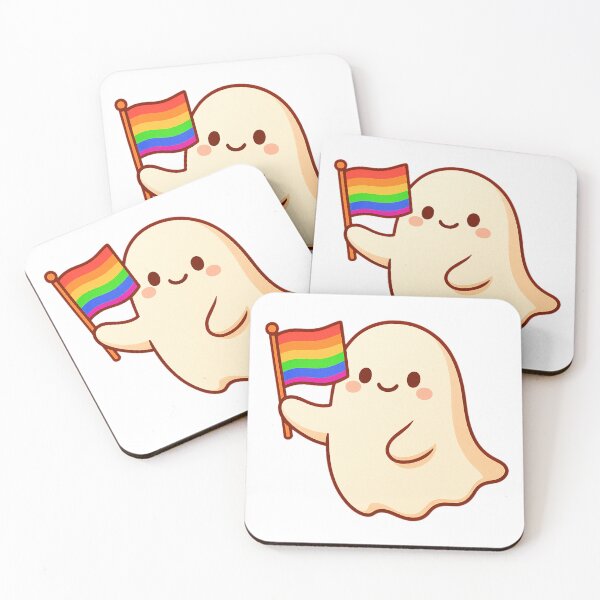 Item preview, Pride Ghost – Kawaii Pastel Halloween Sticker designed and sold by jutharat456.