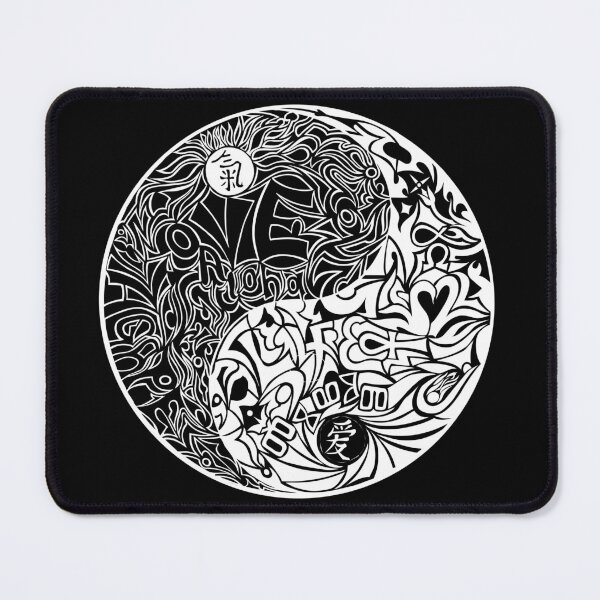Item preview, Yin Yang life energy & love - Filigree Taiji symbol with Qì and Ài designed and sold by YunusKelebek911.