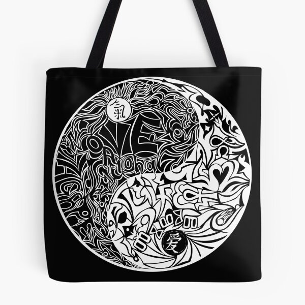 Item preview, Yin Yang life energy & love - Filigree Taiji symbol with Qì and Ài designed and sold by YunusKelebek911.