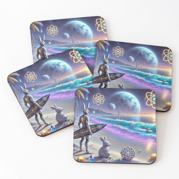 Item preview, Osirizyah_003L15P152 Cyborg Rabbit goes to surf designed and sold by OsirizyahDesign.