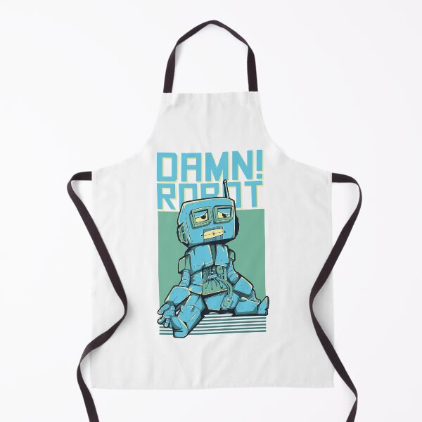 Item preview, Damn Robot – Retro Sad Robot Illustration designed and sold by BongoGraph.