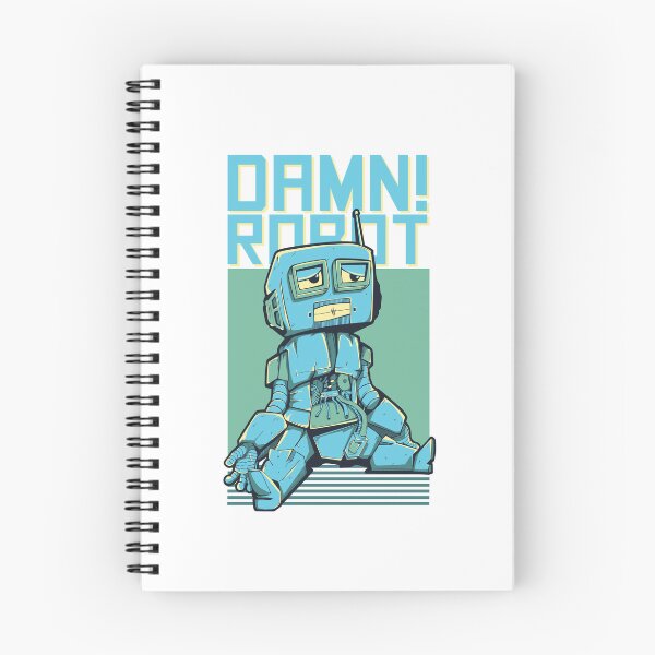 Item preview, Damn Robot – Retro Sad Robot Illustration designed and sold by BongoGraph.