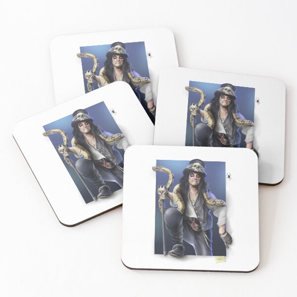 Item preview, Alice Cooper Escapes the Frame | Fan Art Inspired by Pere Borrell's "Running Away from Criticism" | Realistic Digital Rock Art designed and sold by ruizma.