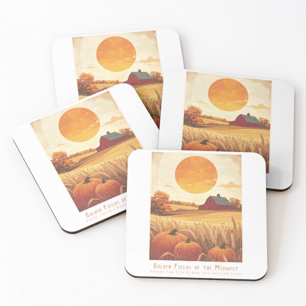 Item preview, Golden Fields of the Midwest Vintage Retro Farmhouse Autumn Poster designed and sold by pod24.