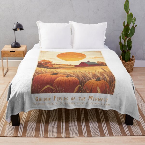 Artikelvorschau, Golden Fields of the Midwest Vintage Retro Farmhouse Autumn Poster entworfen und verkauft von pod24.