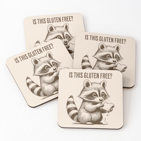 Item preview, Is This Gluten Free? Gluten Intolerant Raccoon designed and sold by KLArtzStore.