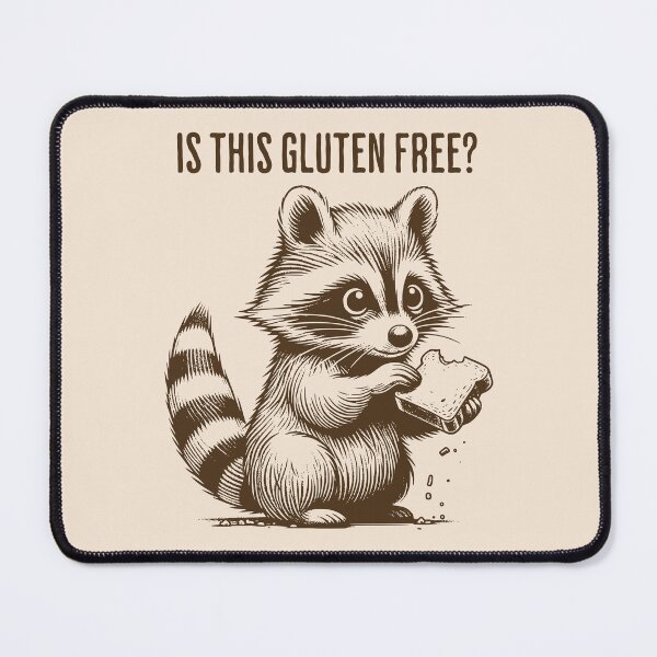 Item preview, Is This Gluten Free? Gluten Intolerant Raccoon designed and sold by KLArtzStore.