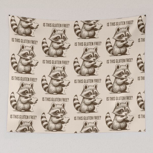 Item preview, Is This Gluten Free? Gluten Intolerant Raccoon designed and sold by KLArtzStore.