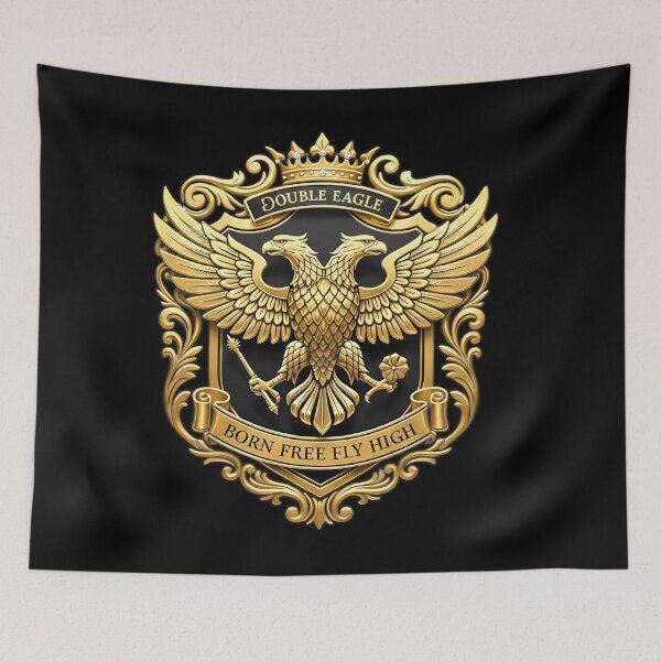 Item preview, Double Eagle Emblem — Born Free Fly High Golden Crest designed and sold by Aileen404.