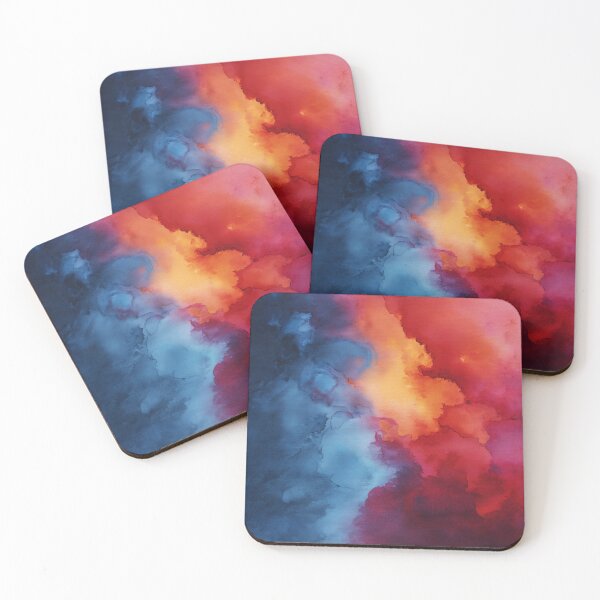 Item preview, Motherhood Glow: Abstract Watercolor Womb in Red & Blue designed and sold by solynneart.