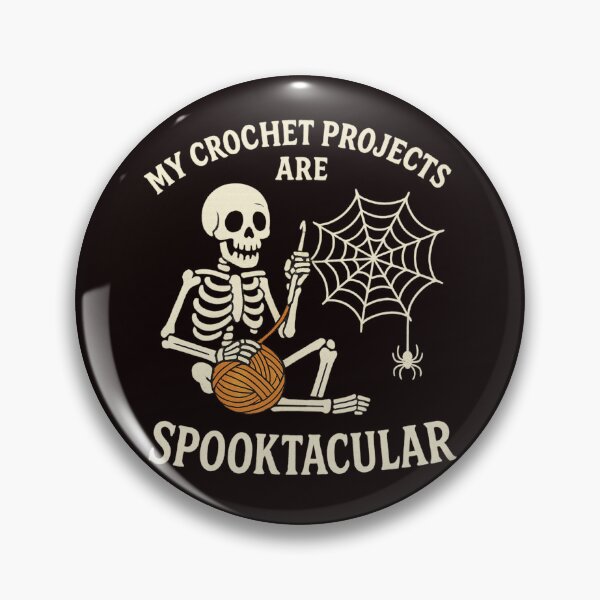 Item preview, Spooktacular Skeleton Crochet Art – Funny Halloween Yarn Lover Design designed and sold by FrameFlow.