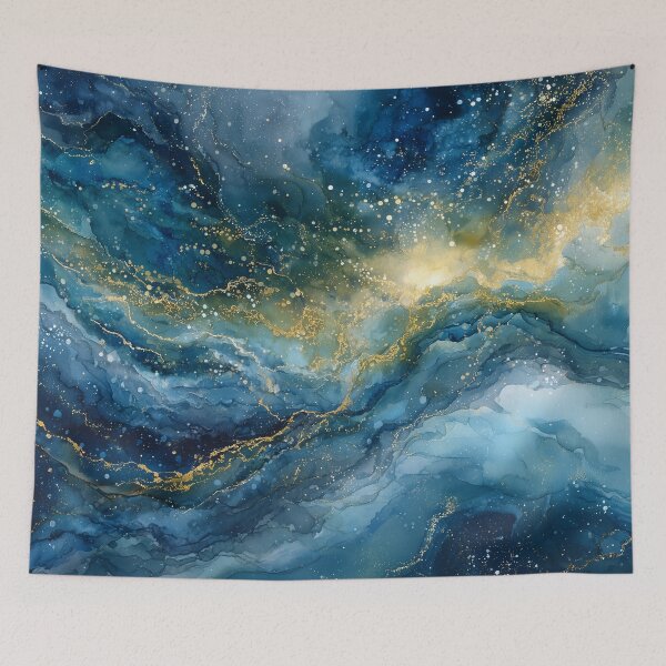 Item preview, Cosmic Mama: Motherhood in Deep Blue & Gold designed and sold by solynneart.