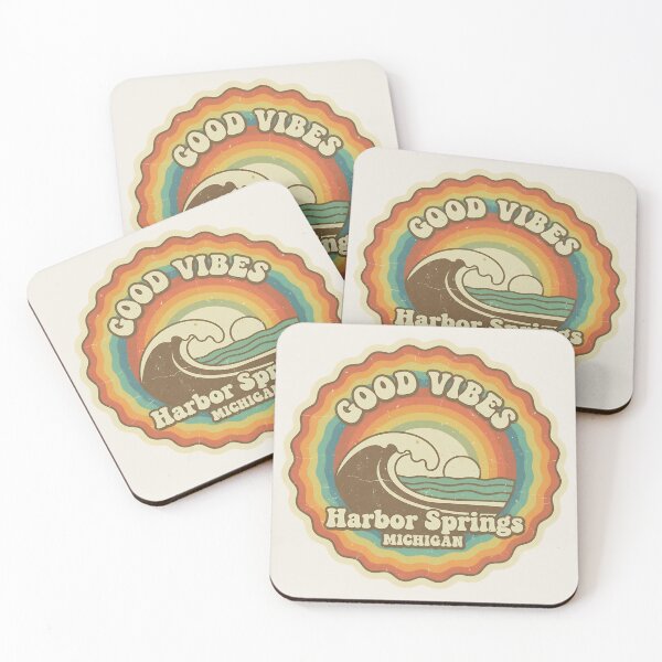 Item preview, Harbor Springs, Michigan Retro Wave designed and sold by TheOldMittenIllustrated.