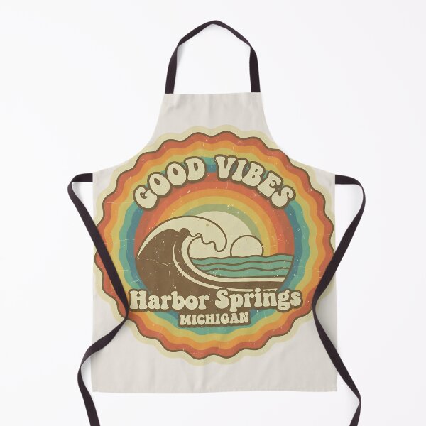 Item preview, Harbor Springs, Michigan Retro Wave designed and sold by TheOldMittenIllustrated.