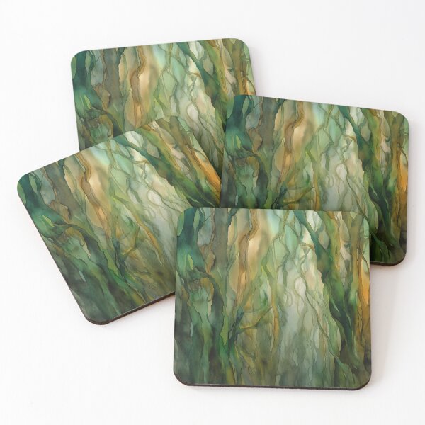 Item preview, Forest Mother: Abstract Green Womb & Roots Watercolor designed and sold by solynneart.