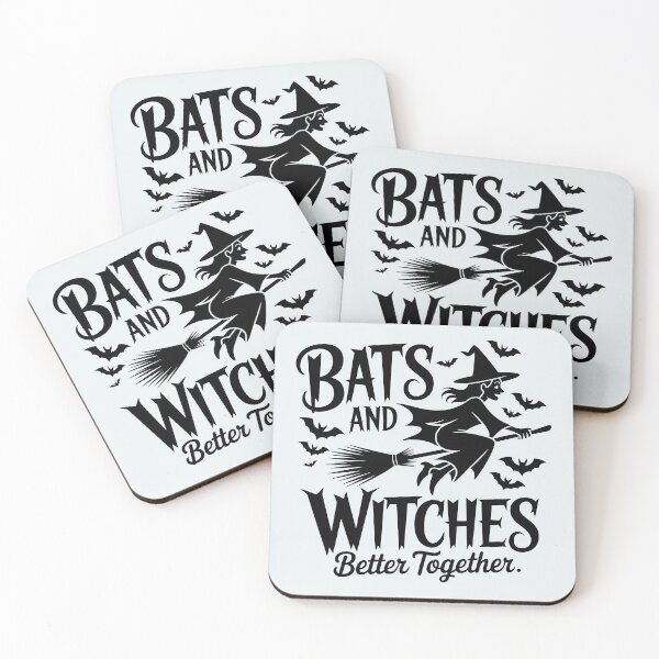 Item preview, Bats and Witches Better Together – Spooky Halloween Design designed and sold by Jollys-ArtShop.