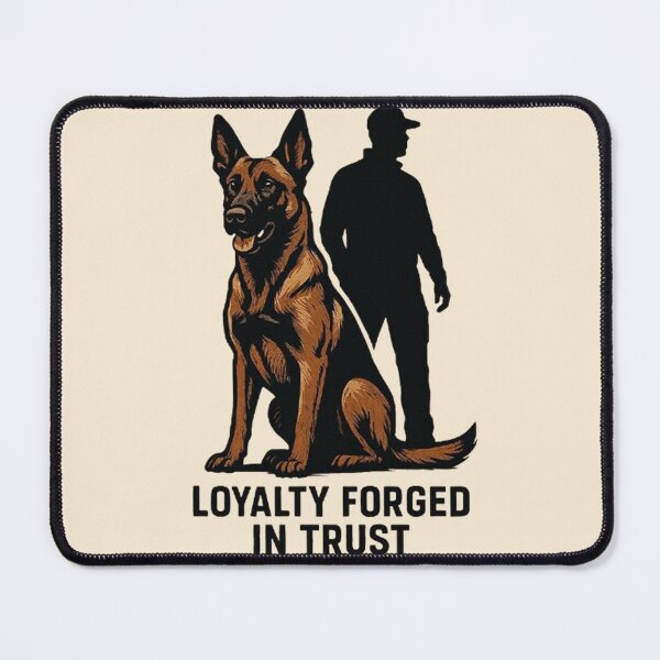 Item preview, Loyalty Forged in Trust - Belgian Malinois and Handler Design designed and sold by MiLaKK.