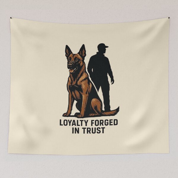 Item preview, Loyalty Forged in Trust - Belgian Malinois and Handler Design designed and sold by MiLaKK.