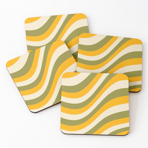 Item preview, Retro Coral Waves – Vibrant 70s Groovy Abstract Pattern designed and sold by Infinite drip.