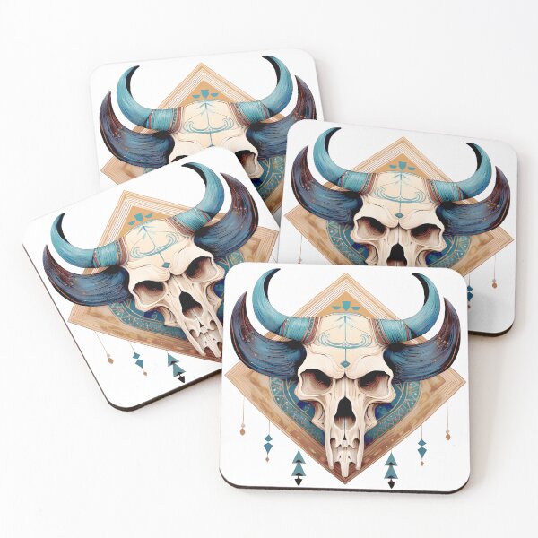 Item preview, Bison skull of a tribal cow designed and sold by Clara Fruggeri.