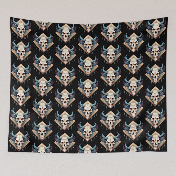 Item preview, Bison skull of a tribal cow designed and sold by Clara Fruggeri.