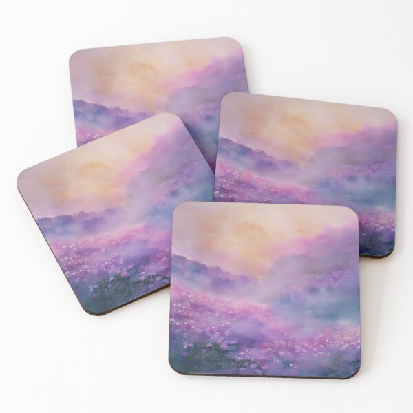 Item preview, Soft Horizon — Lavender Mist Meadow at Dawn designed and sold by solynneart.