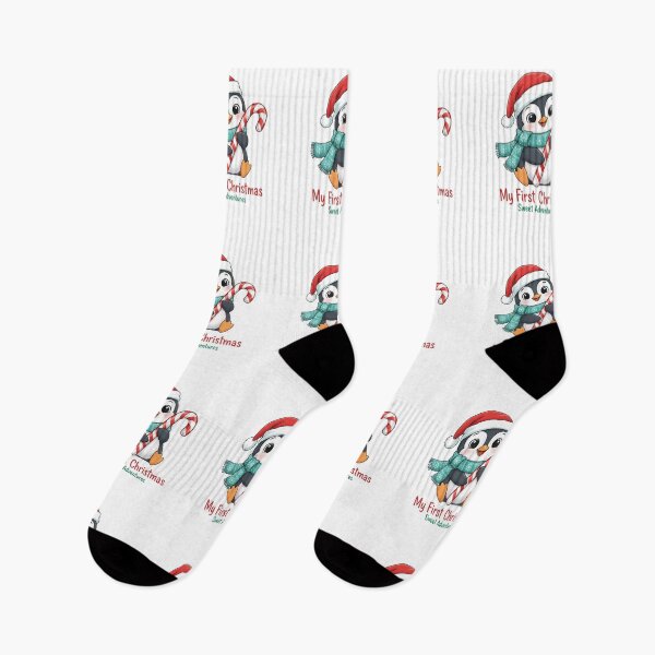 Item preview, Cute Penguin Christmas Candy Cane Toddler T-Shirt - Winter Kids Gift designed and sold by Wear Sculpt.