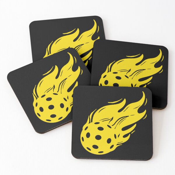 Item preview, Yellow Pickleball Ball Pickleball ball on Fire designed and sold by micarto.