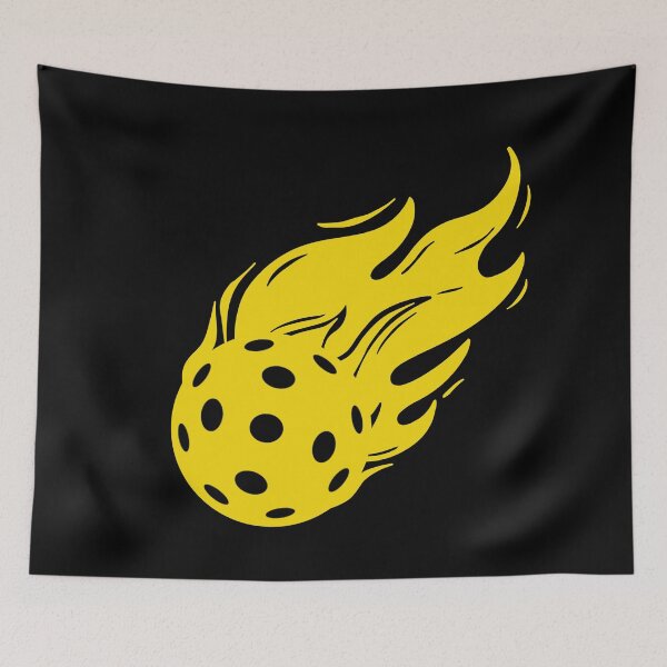 Item preview, Yellow Pickleball Ball Pickleball ball on Fire designed and sold by micarto.
