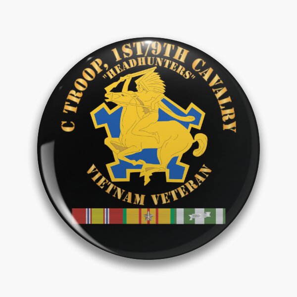 Item preview, Army - C Troop, 1st-9th Cavalry - Headhunters - Vietnam Vet w VN SVC - V1 X 300 designed and sold by Military Insignia Products.