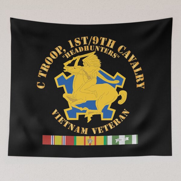 Item preview, Army - C Troop, 1st-9th Cavalry - Headhunters - Vietnam Vet w VN SVC - V1 X 300 designed and sold by Military Insignia Products.