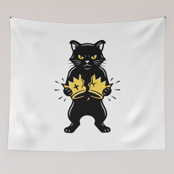 Item preview, The Black Cat and the Broken Crown - No Kings in America designed and sold by Felinefinesse.