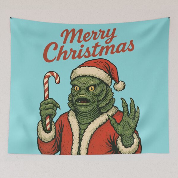 Item preview, Creature from the Black Lagoon Christmas designed and sold by Retr0Tshirts.