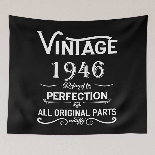 Item preview, Born in 1946 vintage funny 80th birthday gift designed and sold by Alexaltay.