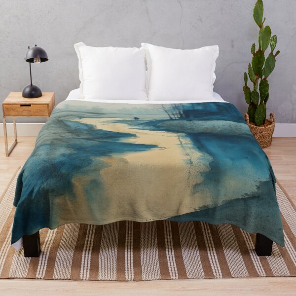 Item preview, Golden Stream — Misty River Landscape with Soft Light designed and sold by solynneart.