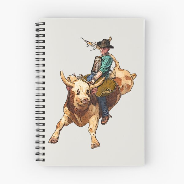 Item preview, Cowboy Riding a Bull, Drawing, Rodeo, Extreme Spport, Eight Seconds designed and sold by JoyfulWhimsy.