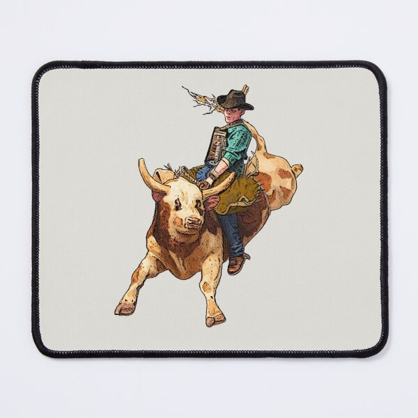 Item preview, Cowboy Riding a Bull, Drawing, Rodeo, Extreme Spport, Eight Seconds designed and sold by JoyfulWhimsy.