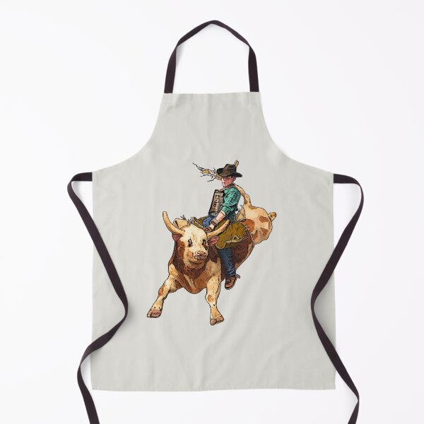 Item preview, Cowboy Riding a Bull, Drawing, Rodeo, Extreme Spport, Eight Seconds designed and sold by JoyfulWhimsy.