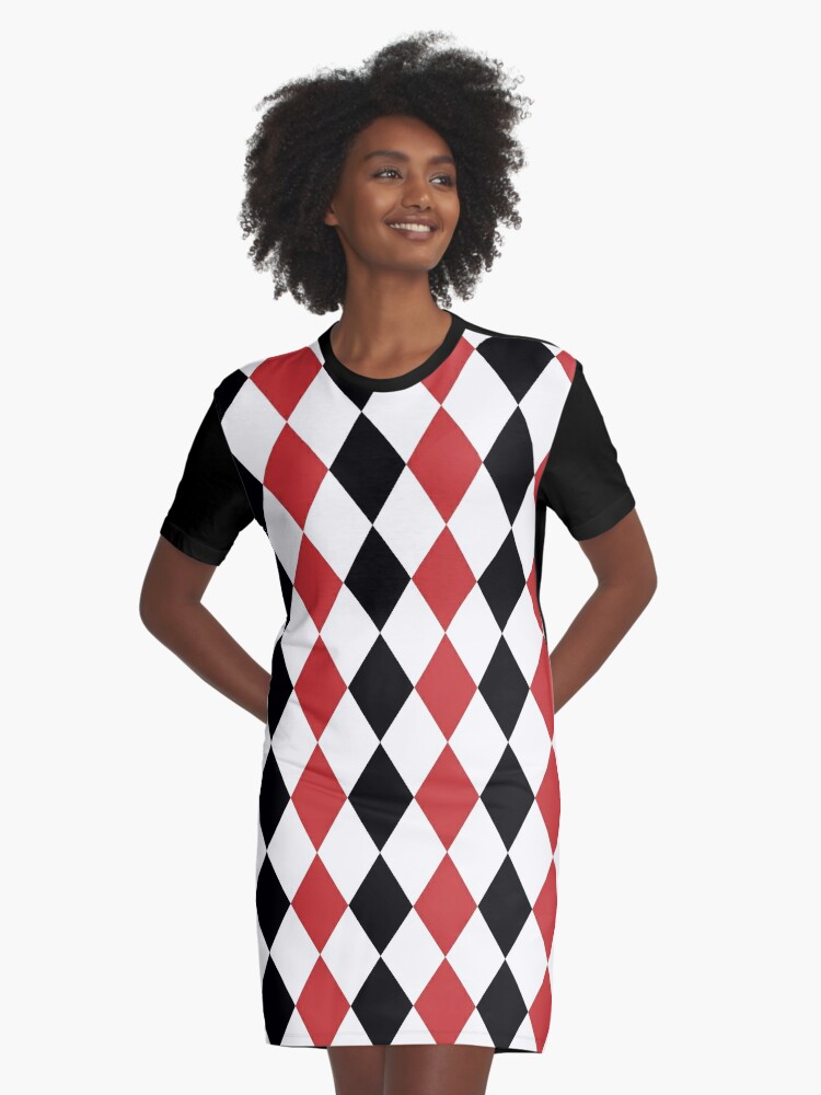 Red, black, white, rhombus pattern, geometric design