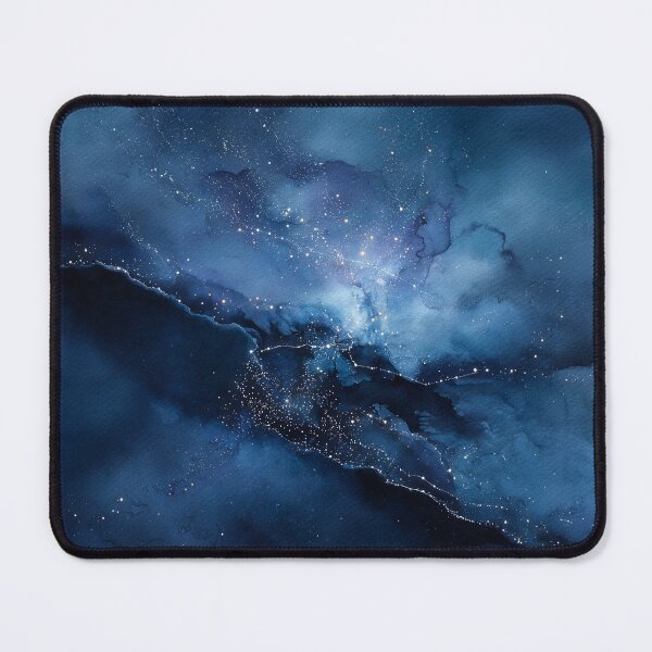 Item preview, Starlit Depth — Midnight Blue Cosmic Watercolor Abstract designed and sold by solynneart.