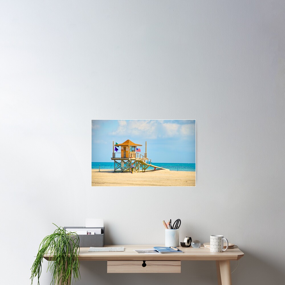 Mother and Daughter at the Beach Poster