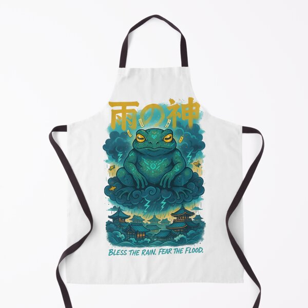 Item preview, Frog God of Rain – Japanese Graffiti Storm Deity Art (雨の神) designed and sold by Snackwear Apparel.