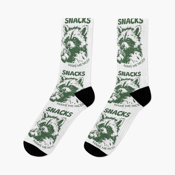 Item preview, Funny Raccoon Snacks Make Me Nicer, Cute Animal Foodie, Retro Vintage Snack Lover, Funny Raccoon Meme designed and sold by cozygamerstore.