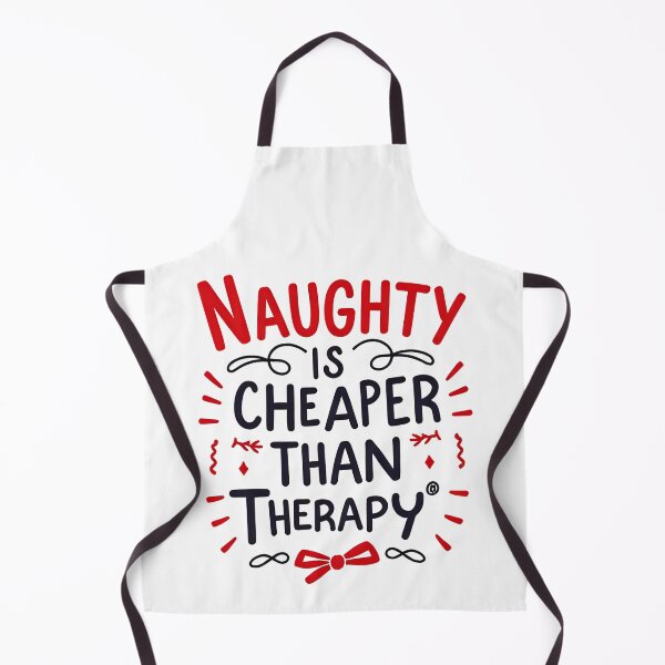 Item preview, Naughty is Cheaper than Therapy - Funny Christmas Humor Santa Joke Funny Holiday Shirt designed and sold by Creativity Meets Healing.