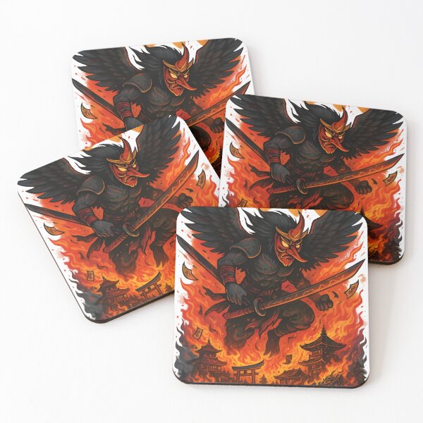 Item preview, Tengu Ascension – Japanese Crow Demon Graffiti Spirit Art designed and sold by Snackwear Apparel.